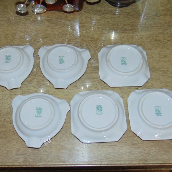 Set of 6 VTG Schumann Bavaria Germany Empress Dresden Flowers Ashtrays. 3.5" - Picture 7 of 9